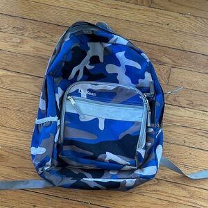 L.L. Bean Blue and Gray Camouflage ORIGINAL Backpack